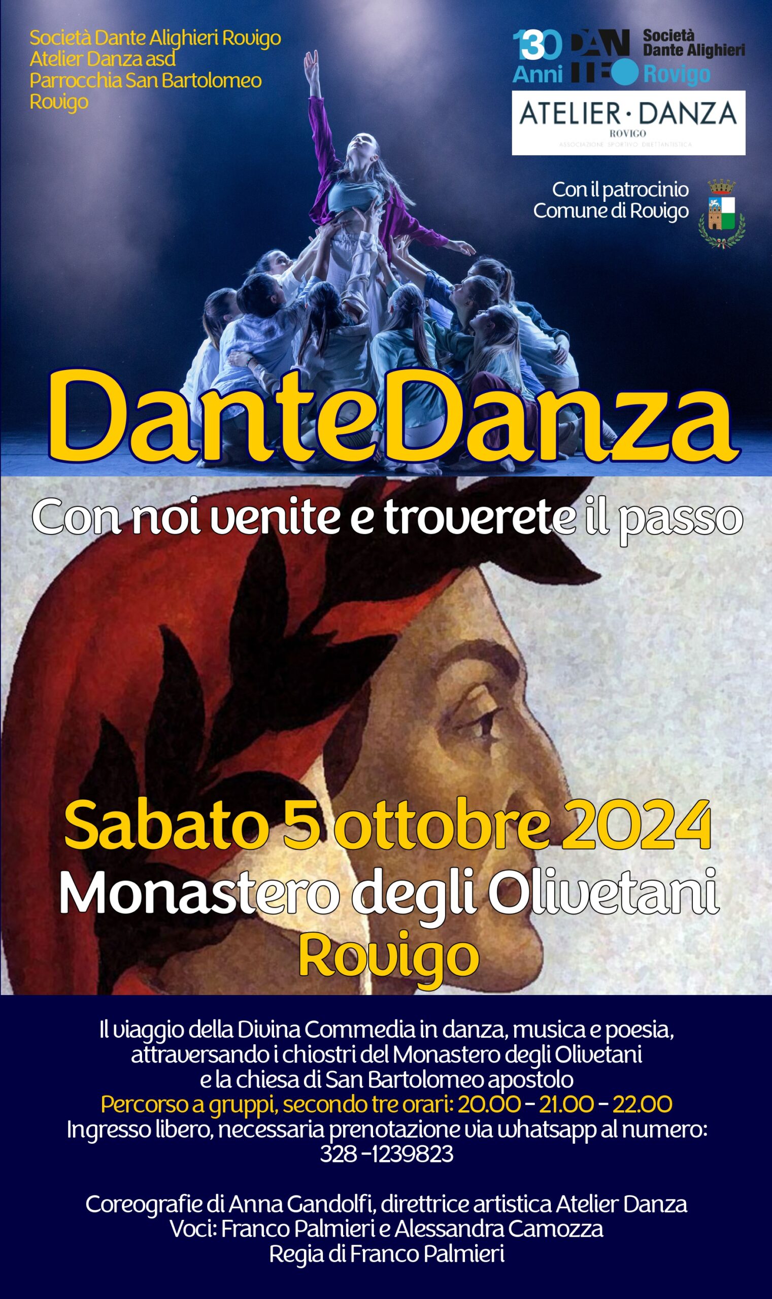 DANTEDANZA. A Rovigo lo spettacolo inedito per i 130 anni del Comitato